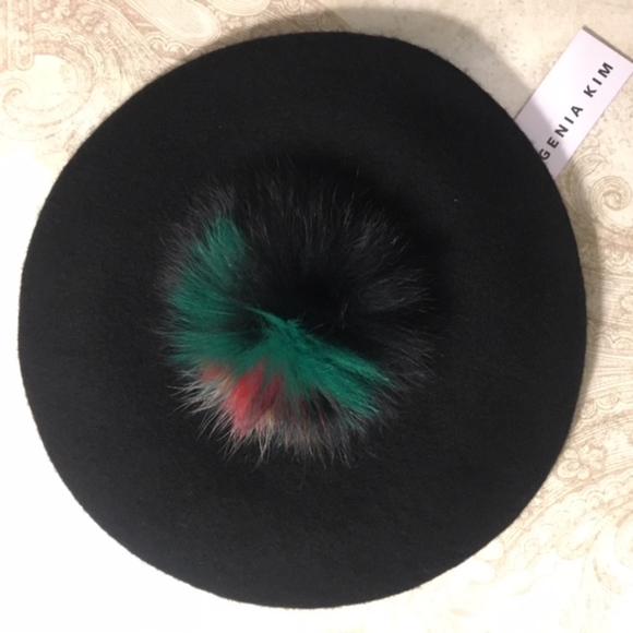 Eugenia Kim Hadley Felted Beret w/ Fur Pompom - Picture 3 of 7